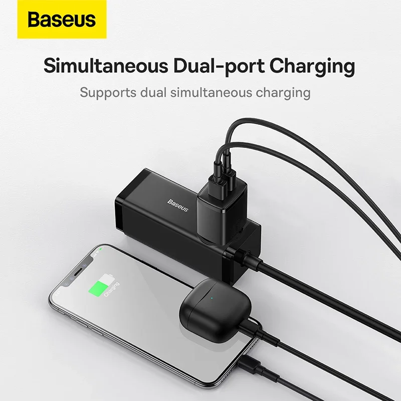 Baseus 10.5W USB EU UK US Travel Charger Mini Portable Wall Adapter Charger Dual Port Phone Charging For iPhone Huawei Xiaomi