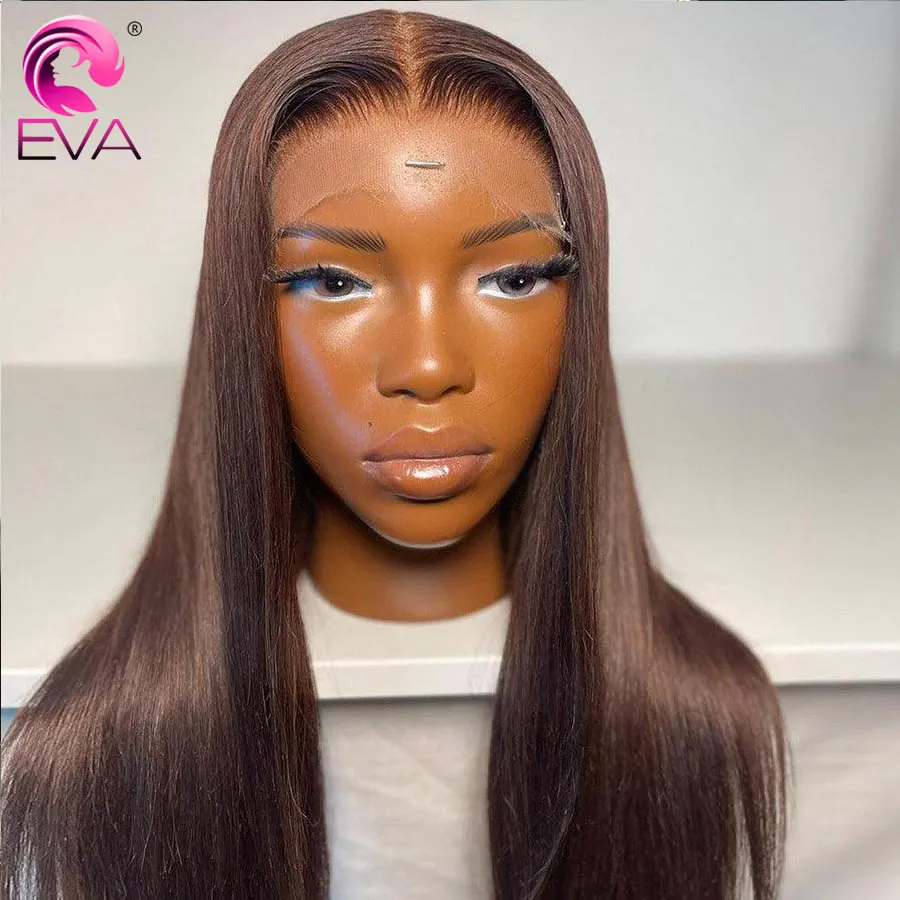 

#4 Dark Brown Color Ultra Thin HD Lace Closure Wig Straight Glueless Human Hair 5x5/6x6 HD Lace Wigs 13x6 Full Frontal HD Wigs