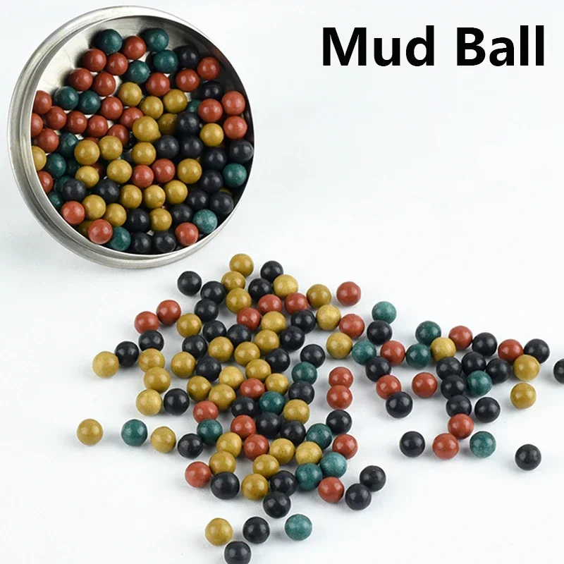 100PCS Multicolor 8MM Safety Mud Ball Slingshot Bullet Ultra Hard Ceramic Ball Outdoor Hunting Slingshot Special Natural