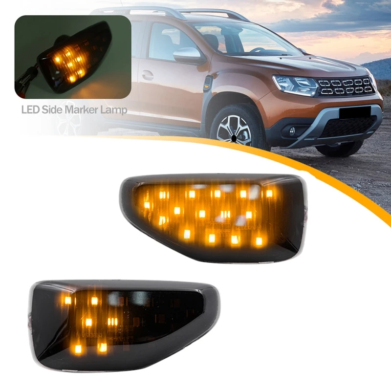 For Dacia Duster MK2 Sandero II RS-MK2 Logan MCV LED Dynamic Side Marker Turn Signal Light Sequential Blinker Light