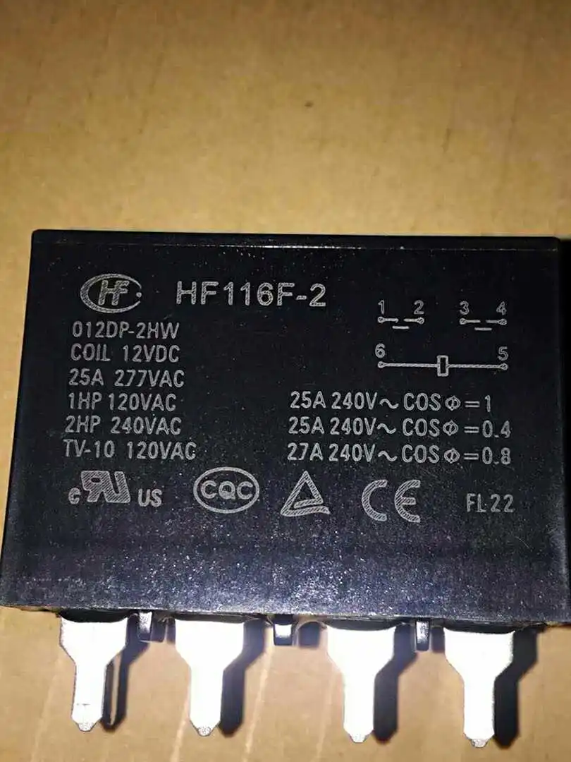 

HF116F-2-012DP-2HW 12VDC,6 10PCS