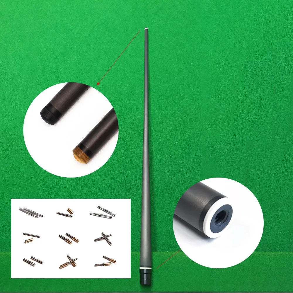 

Carbon Fiber Shaft Billiard Shaft Juma Ring Black Technology Low Deflection Pool Cue Front Part for Play/Break/Snooker Cue Shaft