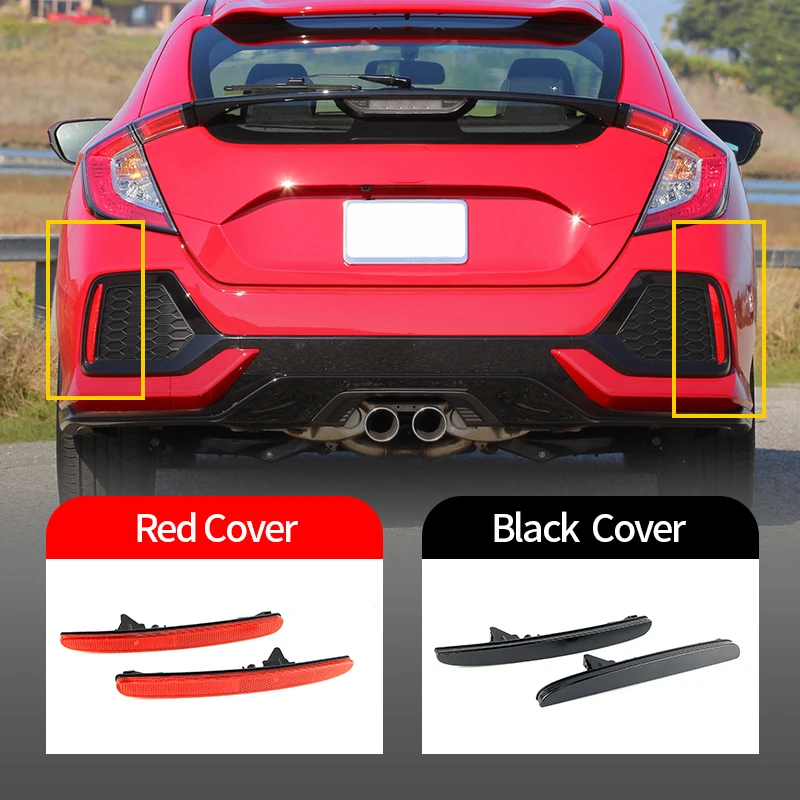 

2 шт. для Honda Civic Hatchback Type-R SI 4-дверный седан светодиодный отражатель заднего бампера стоп-сигнал задний фонарь противотуманный указатель поворота лампа