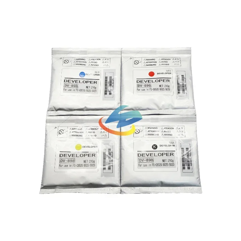 4PCS DV898 Developer Powder Compatible for Kyocera FS-8520 8525 TA205 255 2550ci 2551ci High Quality Developer CMYK 210g/bag