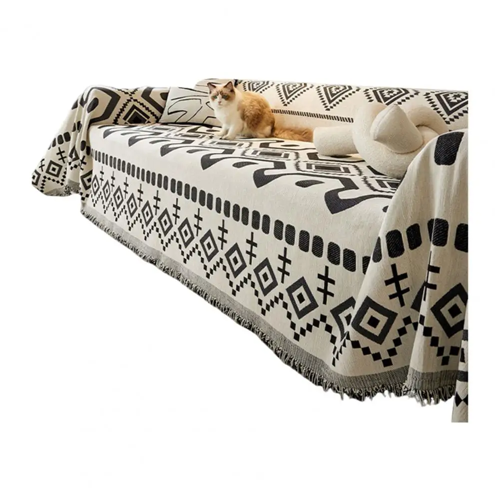 Sofa Cover Chenille Sofa Cover Bohemian Style Chenille Sofa Blanket with Cat Claw Colorful Loveseat for Anti shrink