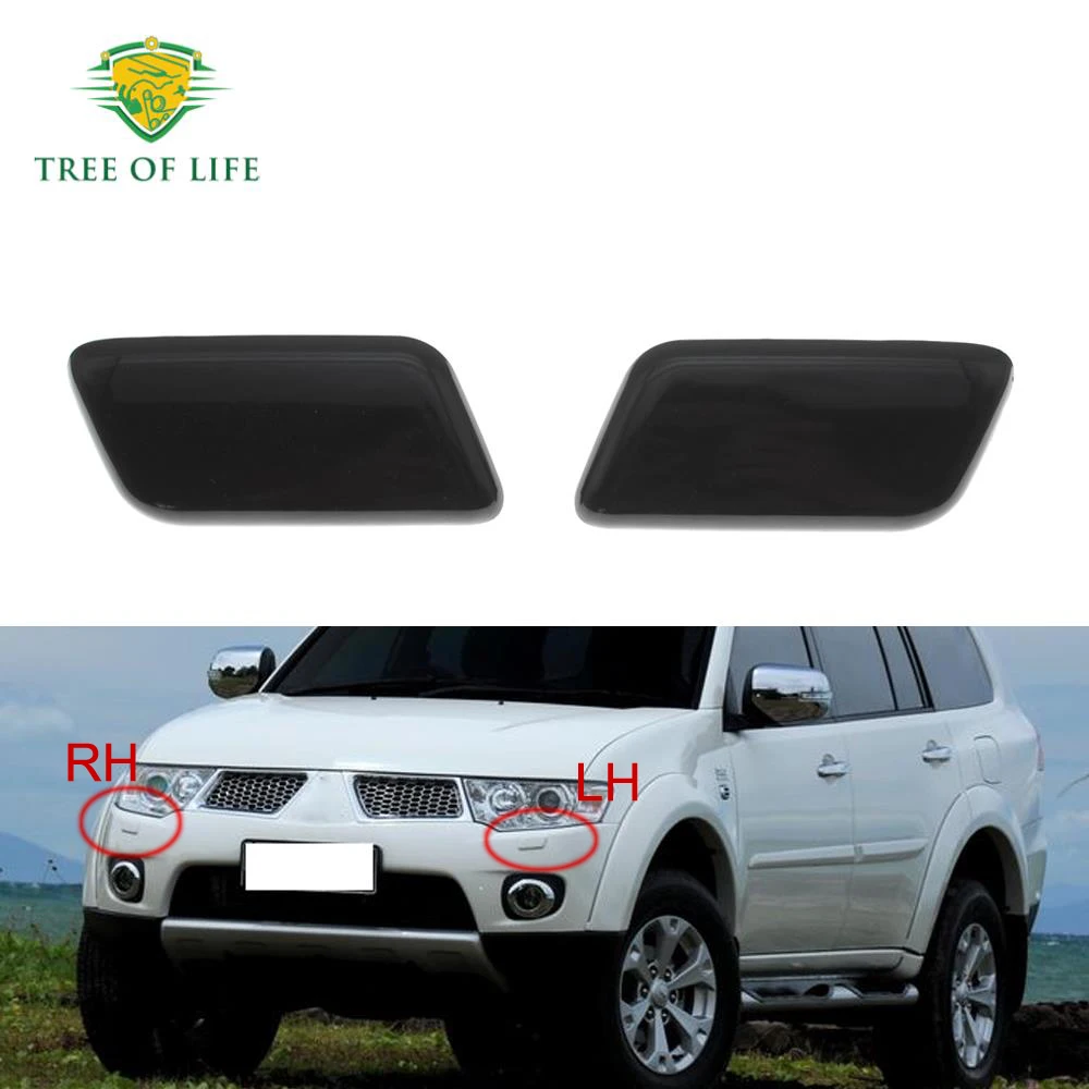 For Mitsubishi Pajero Sport L200 2009 2010 2011 2012 Headlight Headlamp Washer Spray Nozzle Jet Cover Cap LH&RH