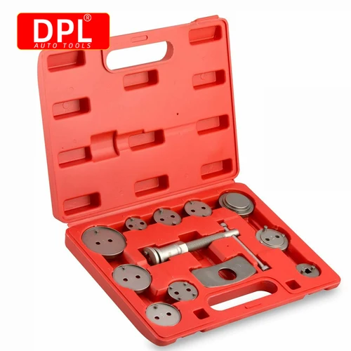 12 unids/set Universal pinza de freno de disco de coche Kit de herramientas de compresor de pistón de freno trasero de rebobinado para herramientas de reparación de garaje de automóviles