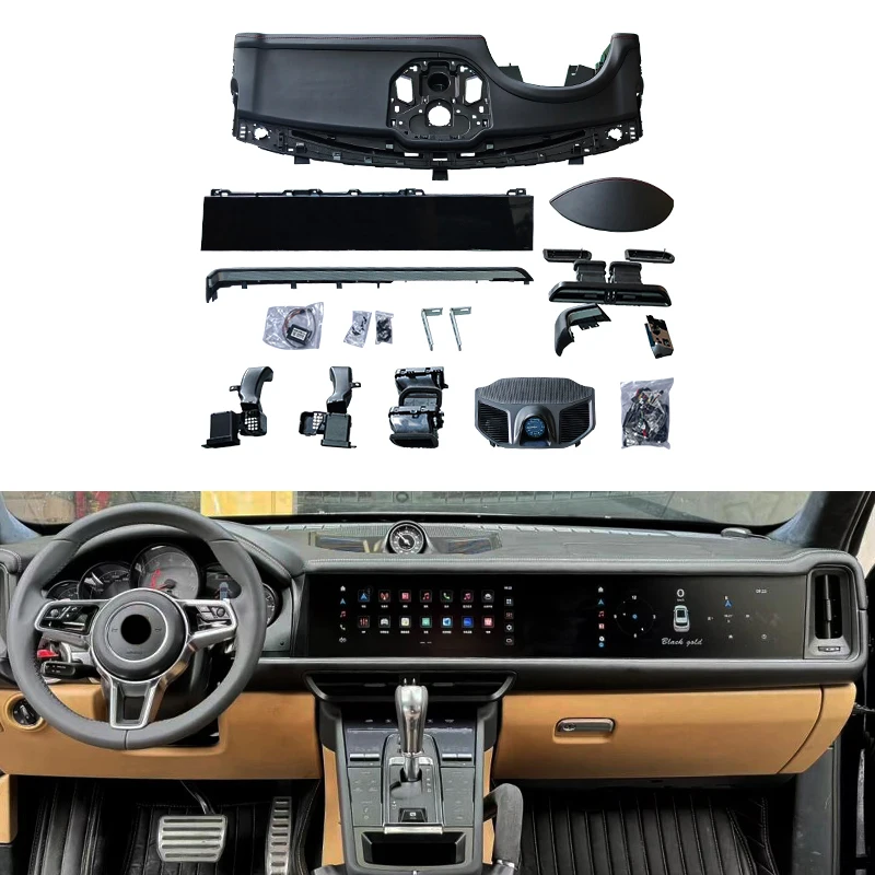 Car Modification Center Console Interior Dashboard Gear Shift Lever Panel for PAG Cayenne 2011-2017 Upgrade 2024 Body Kit