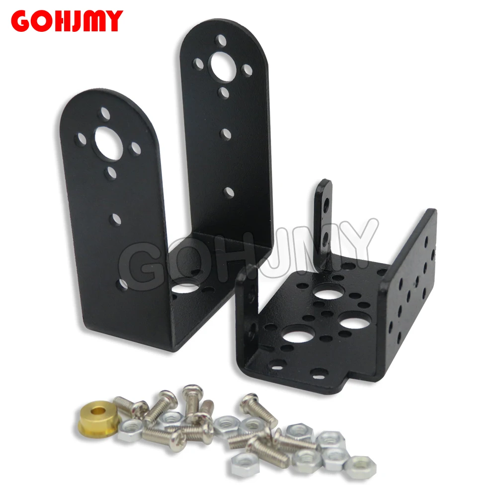 1set 2 DOF Short Pan And Tilt Servos Bracket Sensor Mount Kit For Compatible MG995 MG996R MG945 MG946R IGMOPNRQ