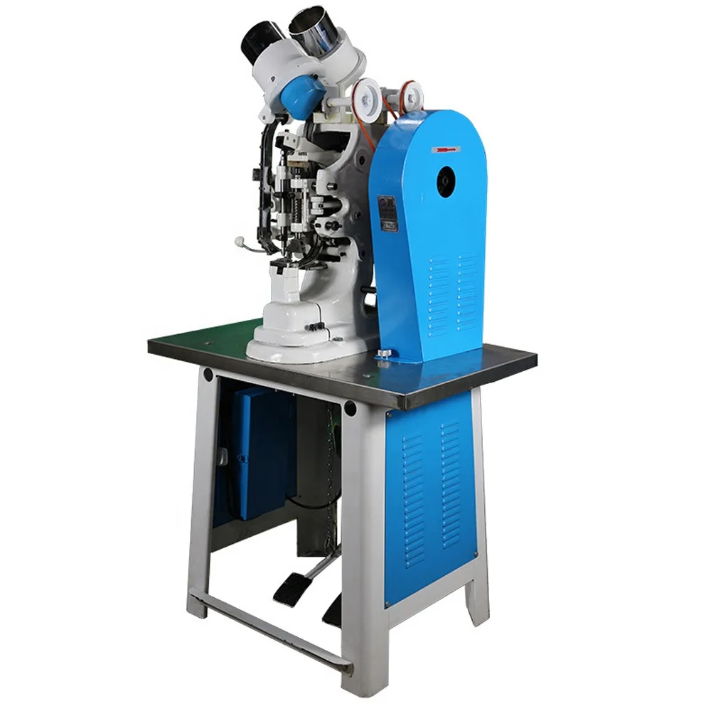 Electric Leather Fabric Belt Shoe Making Machine Punching Riveting Eyelet Machine