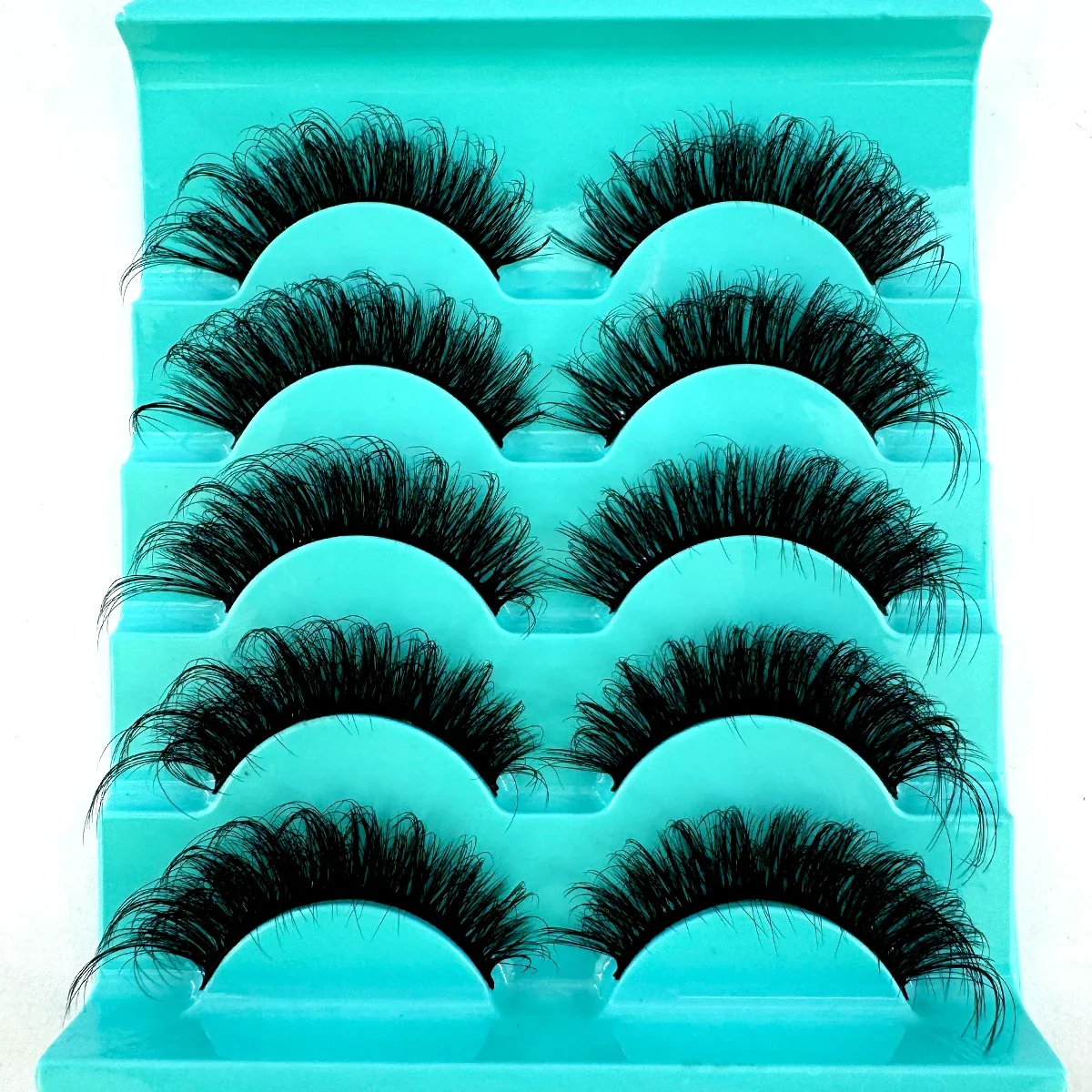 ใหม่ 5 คู่ luffy หนา Lashes Volume Lashes ใหม่มาถึง Wispy D Curl รัสเซีย Strip Lashes แต่งหน้าขนตาปลอม