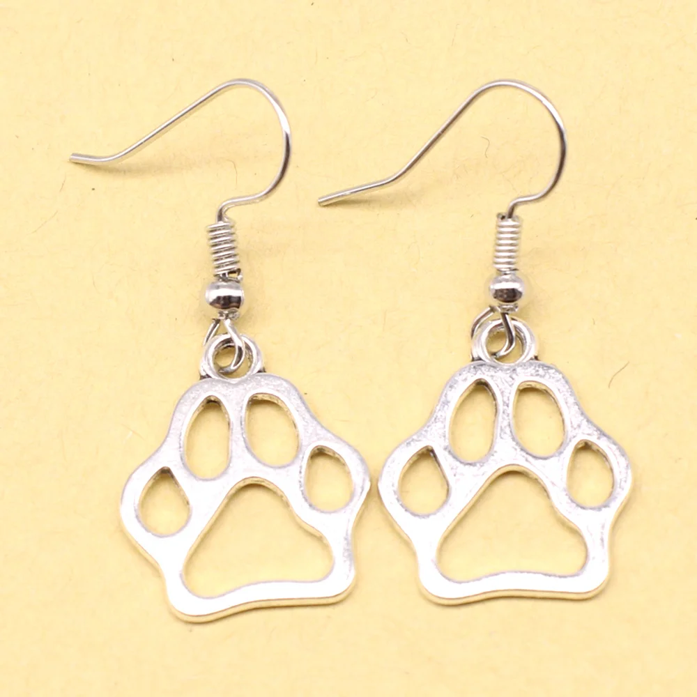 1 Pair Dog Paws Earrings For Teens Fashion Jewellery 16x20mm