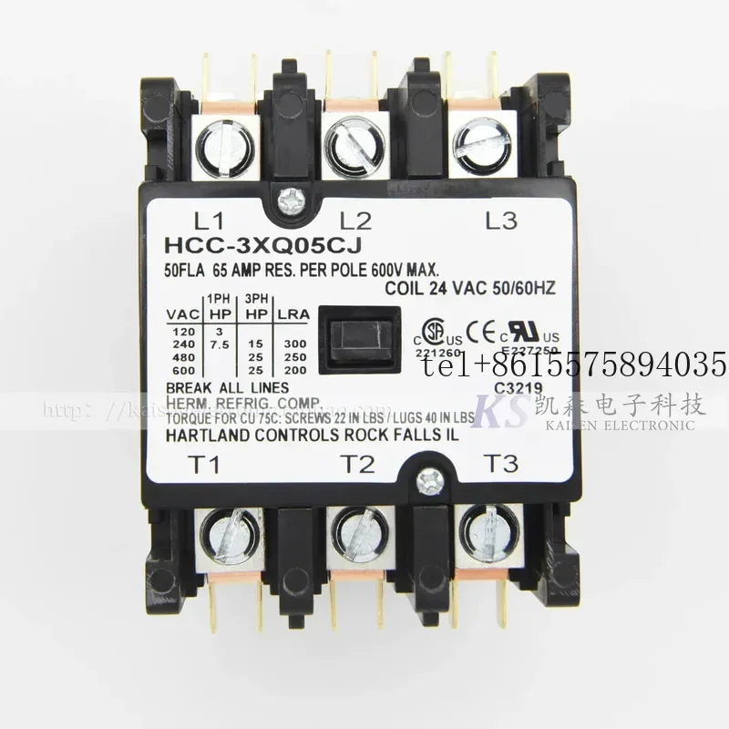hot 24V 50A 65A HCC-3XQ05CJ Heating Equipment Air Conditioning Heat Pump UL Trane Three-Phase AC Contactor