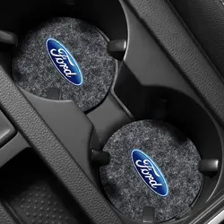 Car Coaster Cup Holder Anti-slip Pad Mat Felt Gel For Ford B-Max cmax smax KA st line Galaxy Explorer Expedition Accessories