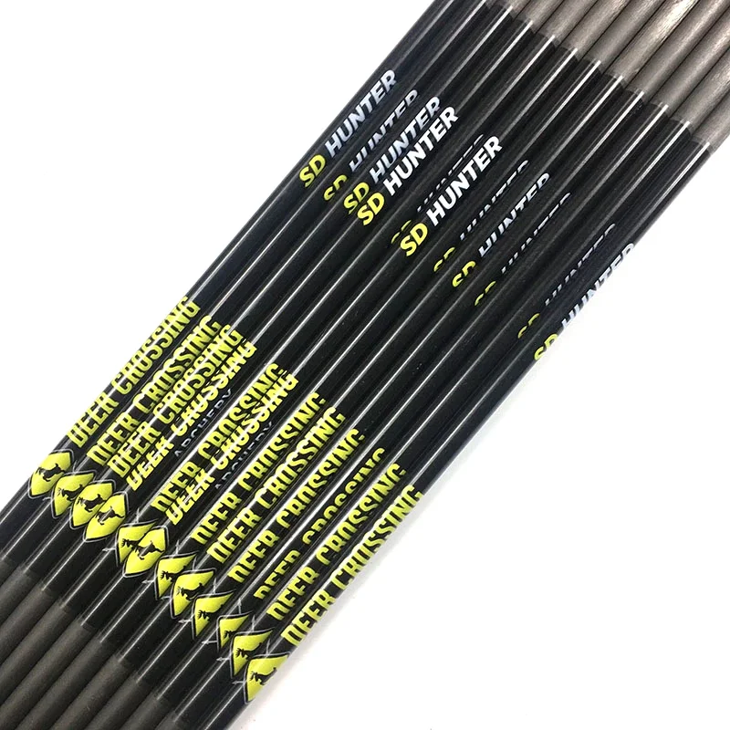 12pcs +/-0.001 ID 4.2 Spine 250 300 400 500 600 700 800 900 1000 Pure Carbon Arrow Shafts Arrow Archery for Bow Hunting