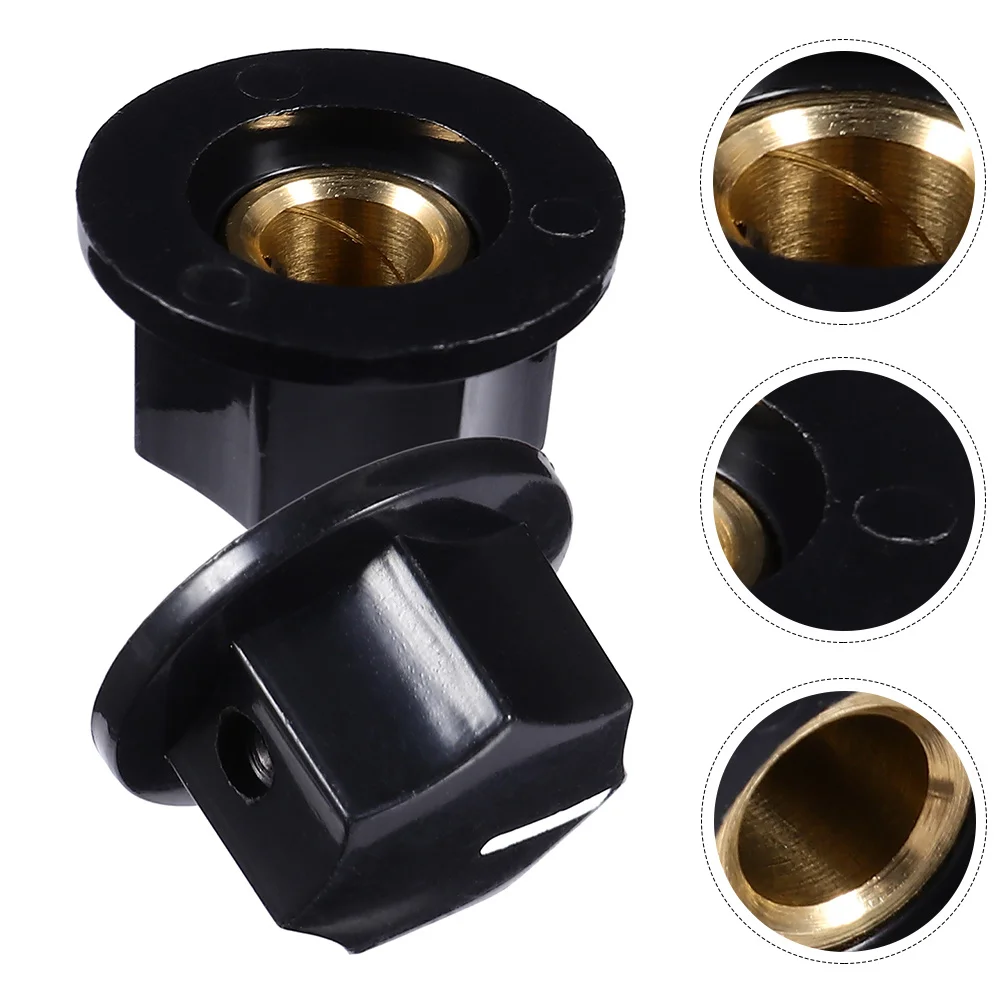 

2Pcs Electric Guitar Potentiometer Control Knobs Adjustable Rotate Button Volume Tone Control Knobs for Synthesizers Music