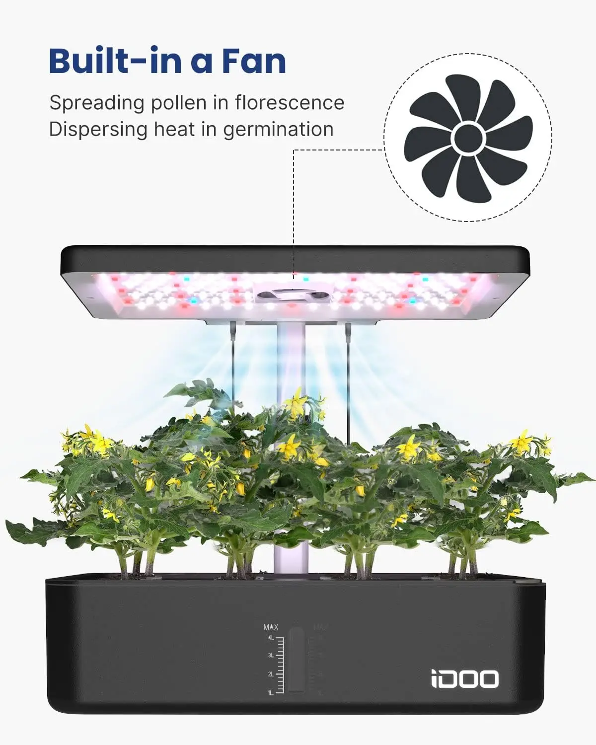 Hydroponics Growing System Kit 12Pods, Fathers Day Dad Gifts, Herb Garden Indoor with LED Grow Light,