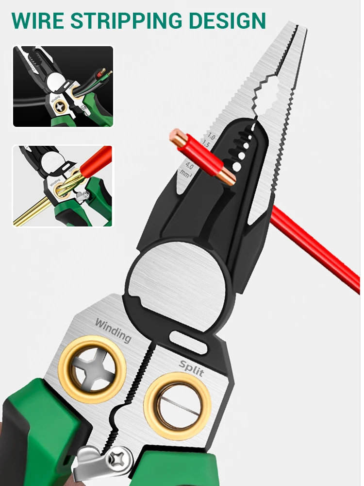 

Ultimate 8-in-1 Multi-Functional Wire Stripping Scissors with Electrical Test
