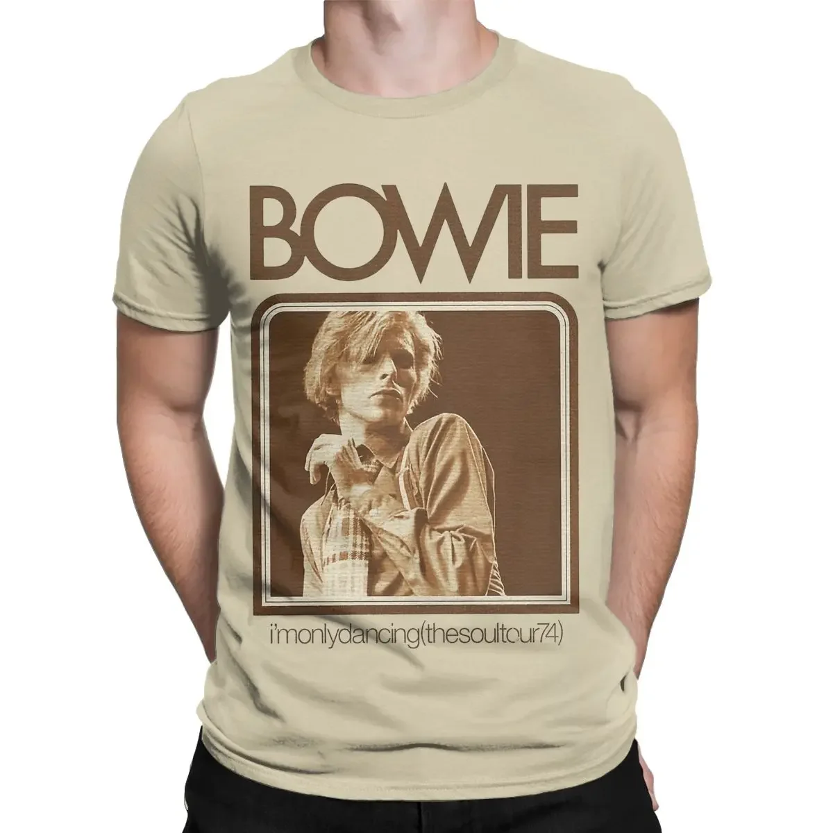 Davids Bowied Men's T Shirt Novelty Tees Short Sleeve Round Neck T-Shirts Pure Cotton 4XL 5XL Tops