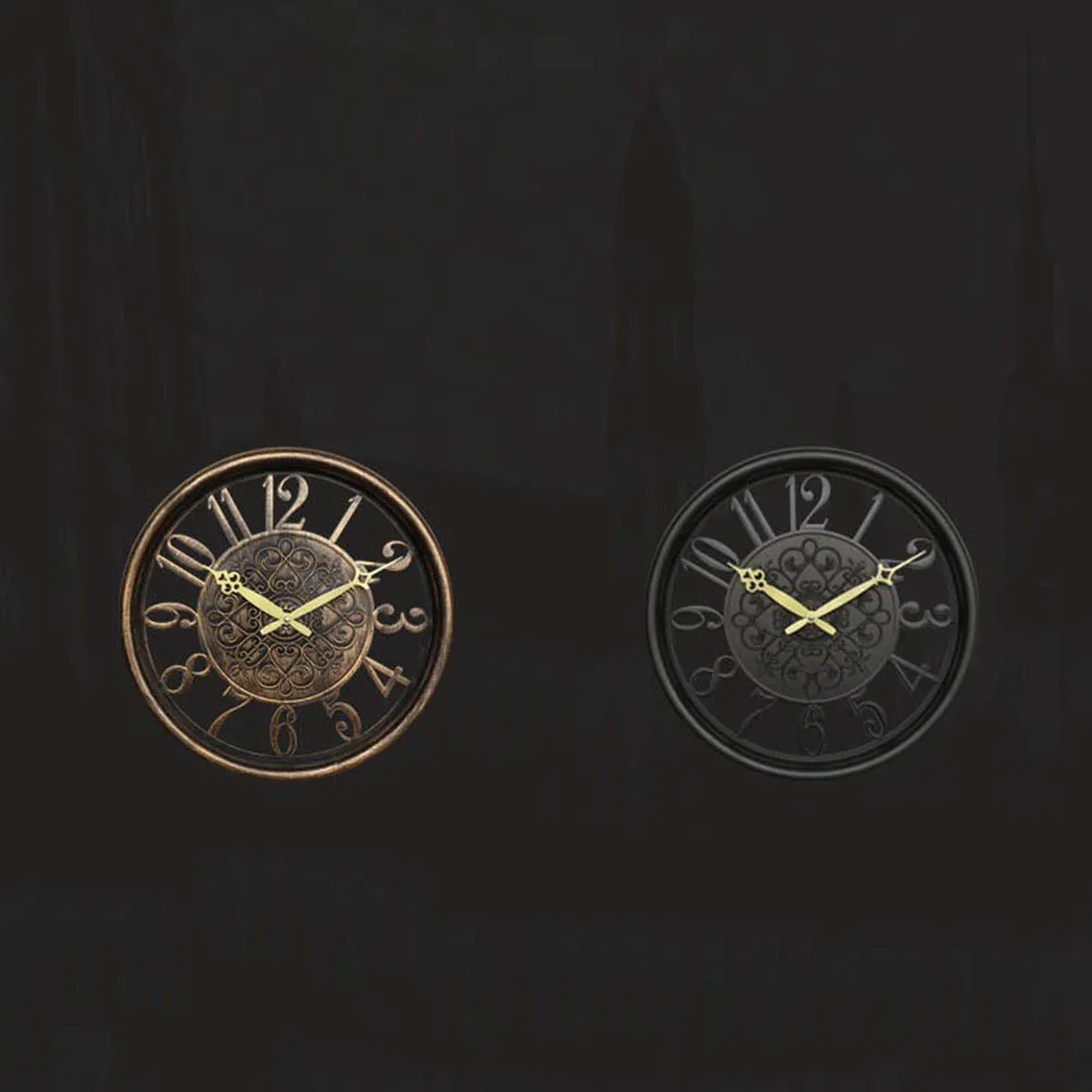 

1Pcs Retro European Wall Clock Noble and Elegant Design for Rooms Coffee Shop Hall Home Decor Silent Movement Yellow