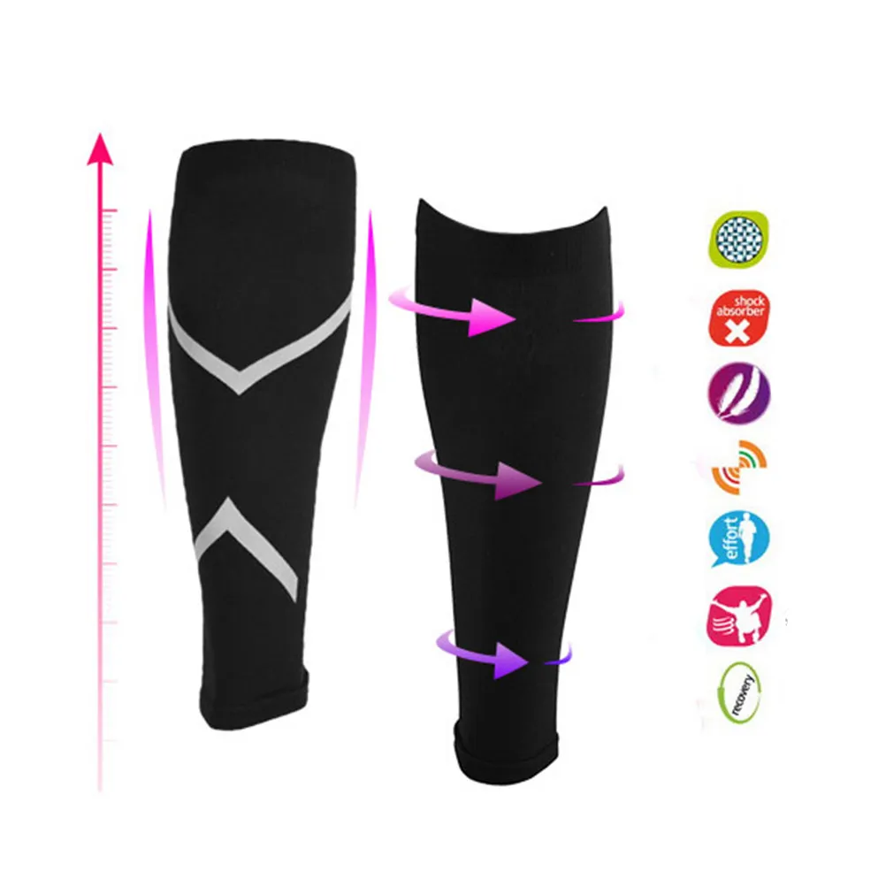 1Pair Calf Compression Sleeve Targeted Muscle Support Graduated Compression for Shin Splint Relief Running Hiking Cycling Travel