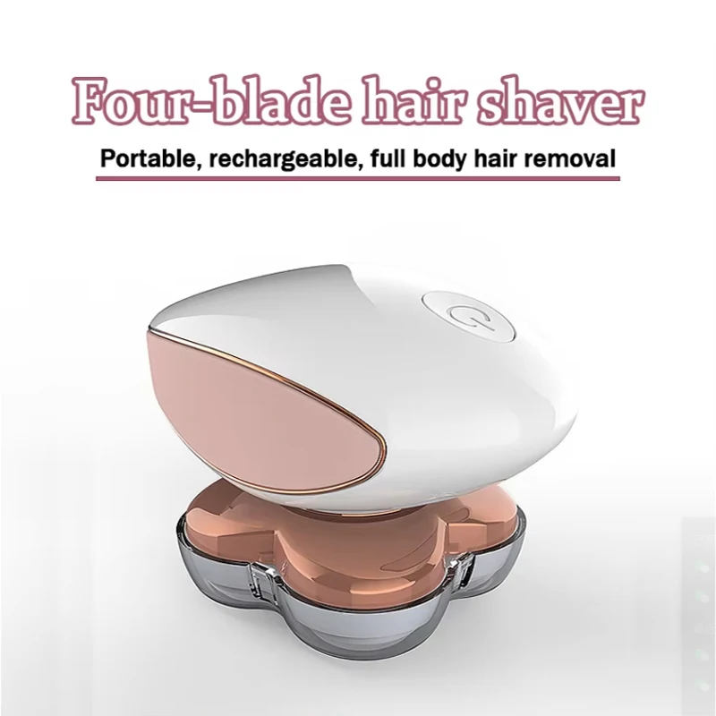 Compact Electric USB Hair Removal Epilator Painless Four-Head Shaver for Women's Thighs Whole Body Household Use view 6