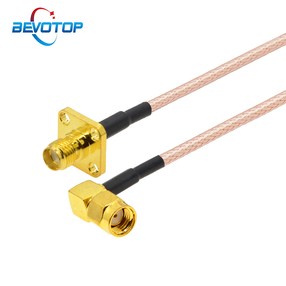 10pcs SMA Female Panel Mount to RP SMA Male Right Angle RG316 Coaxial Cable WiFi Antenna Extension Cable Custom Jumper Pigtail