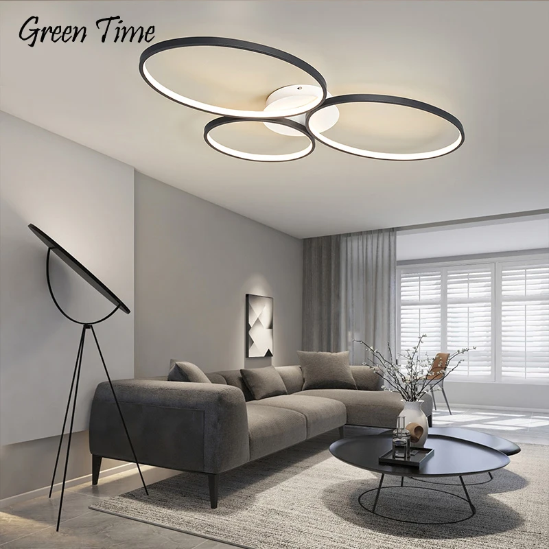 

Simple LED Chandelier Indoor Black&Gold Chandelier Lamp for Living Room Bedroom Dining Room Kitchen Light Home Lighting Fixtures