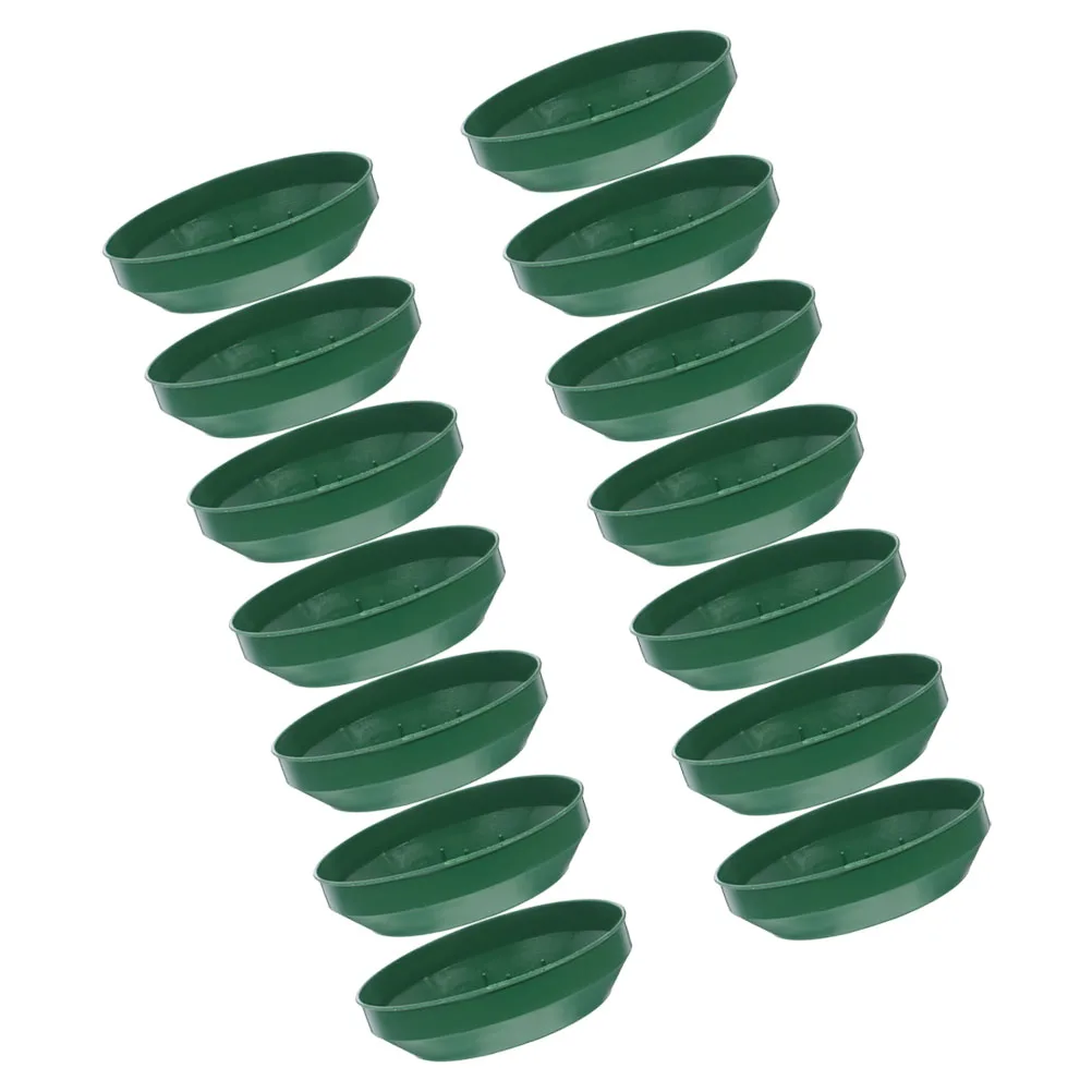 

14 Pcs Round Needle Plate Decoration Tray for Flowers Fixing Foam Plastic Trays Wedding Party Event Decor