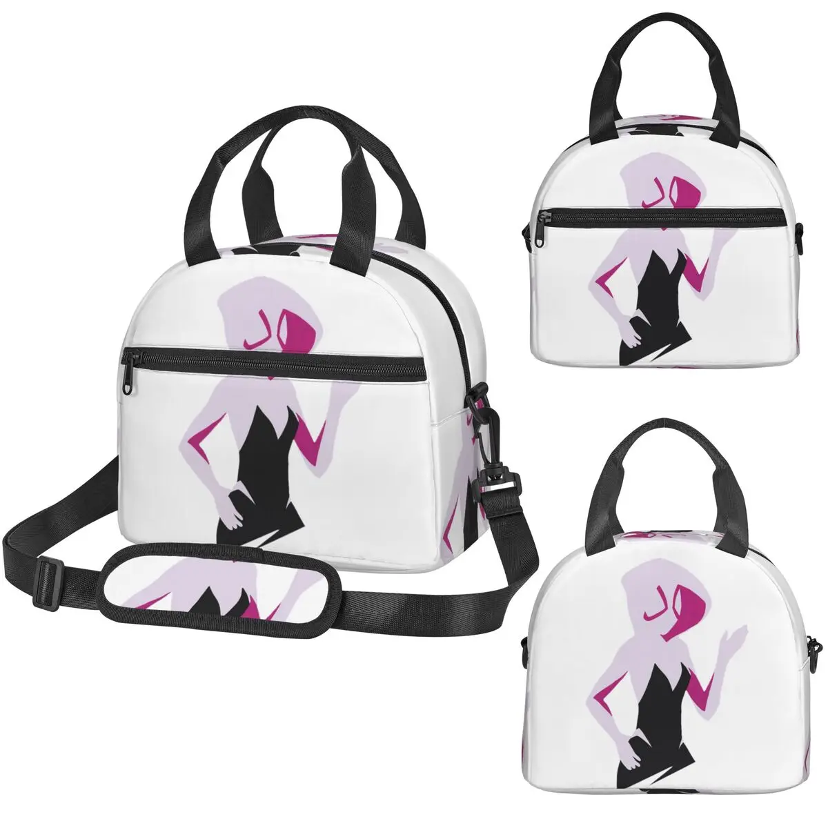 

Термосумка для обедов Spider Gwen Spiderverse для детей, школьная термосумка-холодильник, портативная сумка-тоут для ланчей
