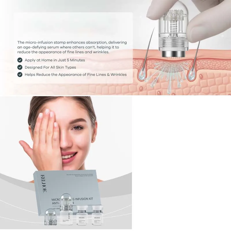 2026 Radiant Flawless Skin Micro Infusion Serum Kit - At Home Facial System Beauty Tool Skin Care for Face | 0.25MM Needle