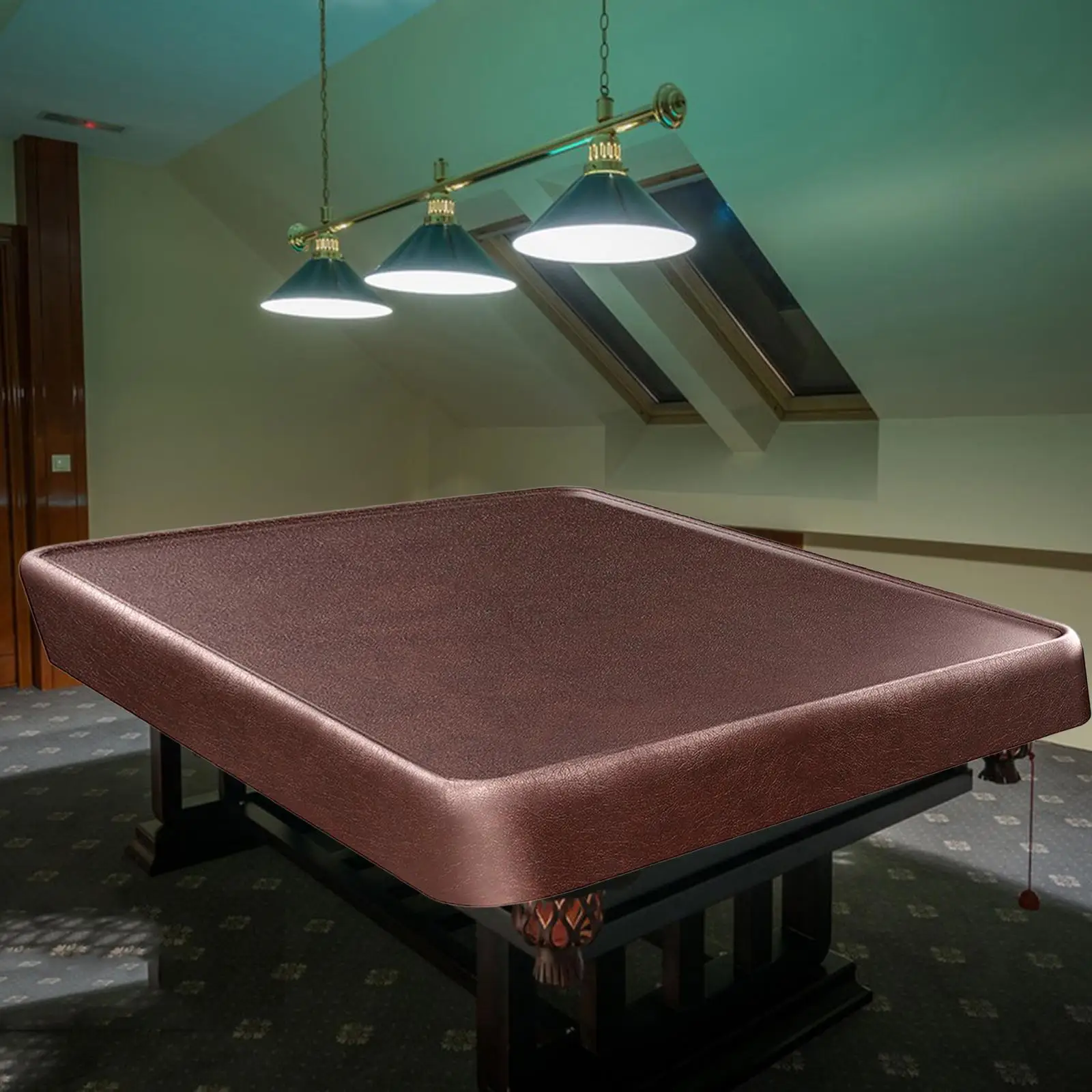All Season Rainproof Billiard Pool Desk Cover Heavy Duty Latex Leather Dustproof Rectangle for Pool Table Furniture
