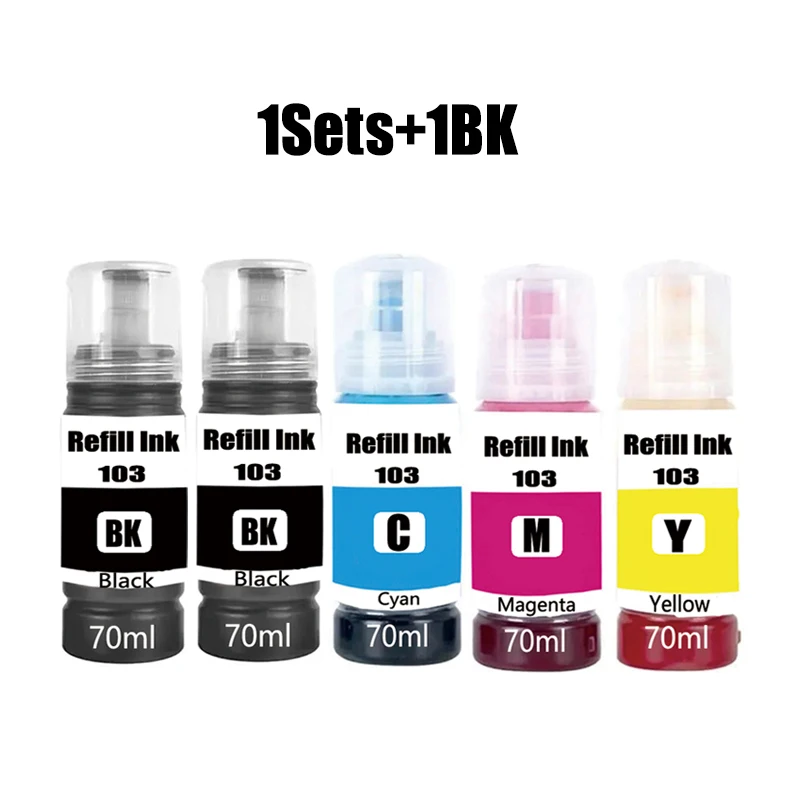 103 Premium refill ink for Epson 103 EcoTank L1110‎ L1210 L1250 L3100 L3101 L3110 L3111 L3150 L3151‎ L3156 Printer
