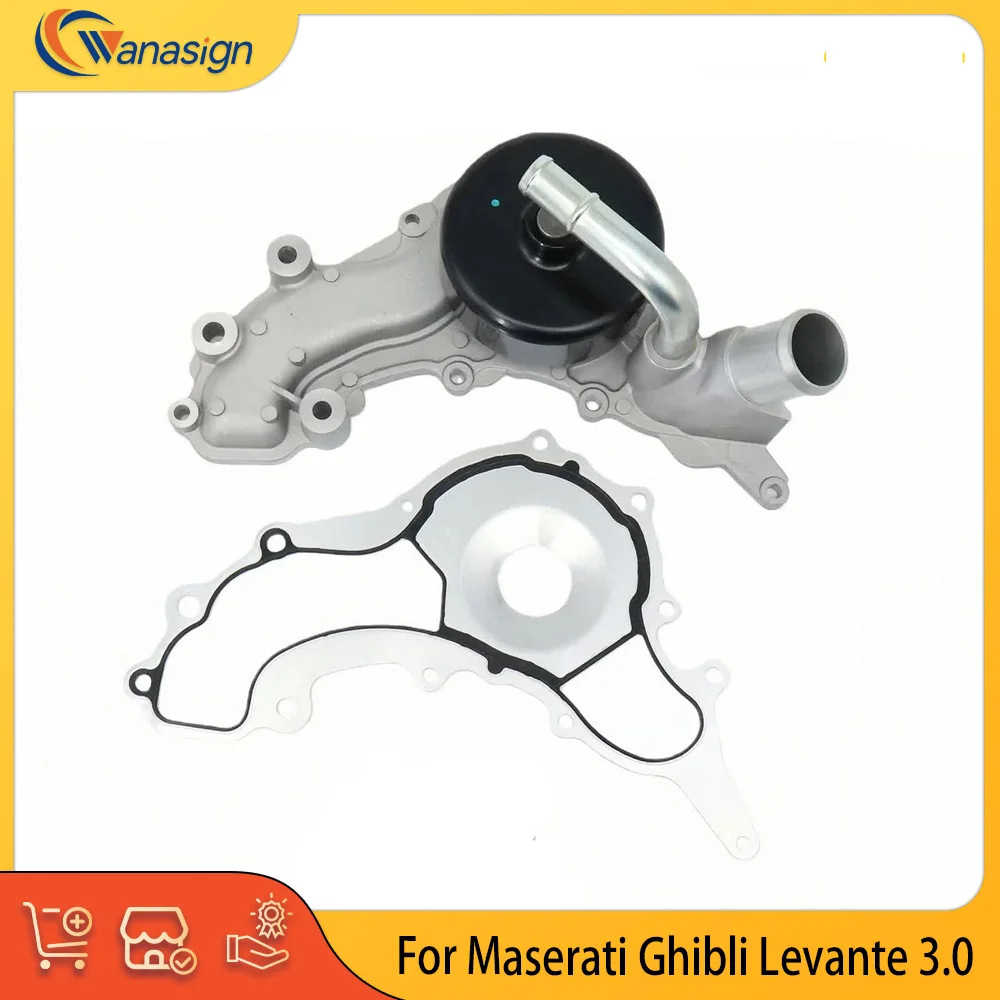 Engine Parts Water Pump Fit 3.0 L V6 Gas M156 For 2017-2022 Maserati Ghibli Levante Quattroporte 3.0L 297912 299667