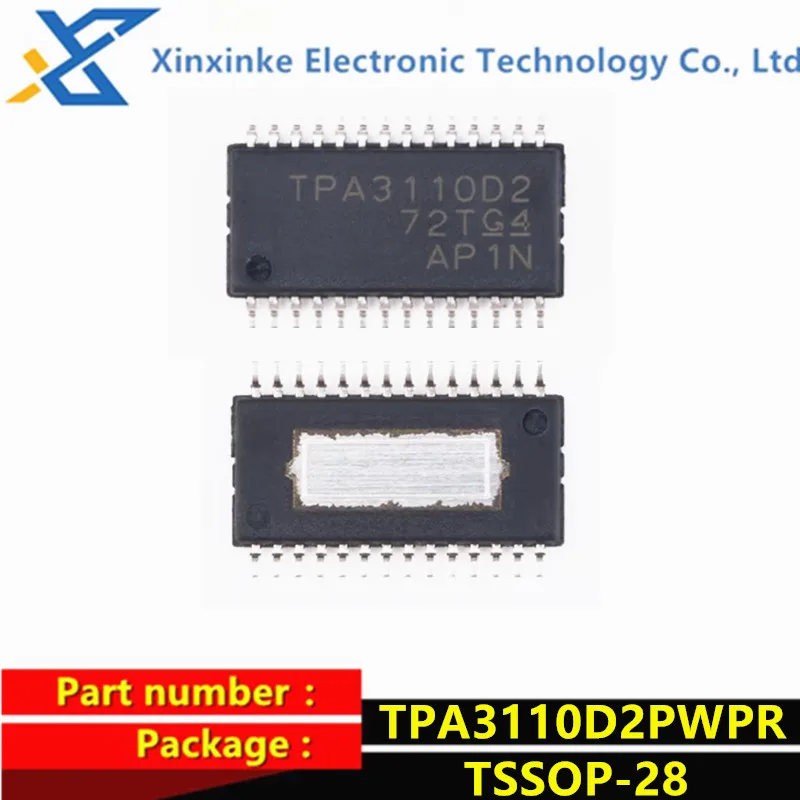 

5PCS TPA3110D2PWPR TPA3110D2 HTSSOP-28 Audio Amplifiers 15W Class D Stereo Amplifier Chip Speaker Brand New Original