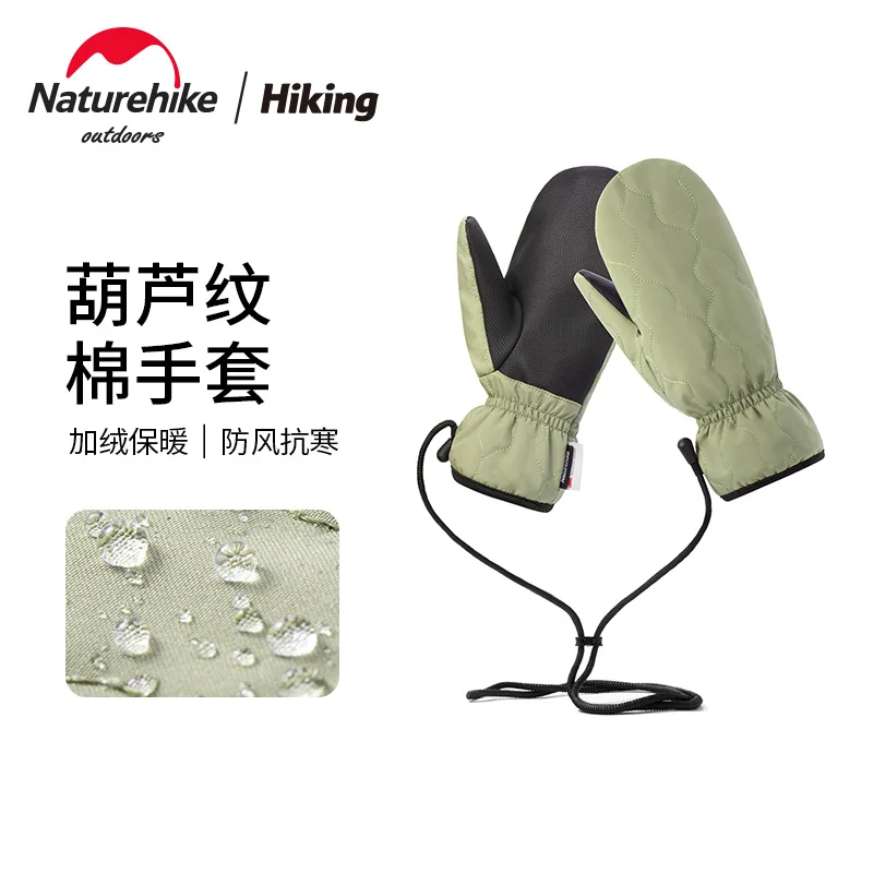 

Naturehike-Cotton gloves for women and men, thickened with fleece for winter insulation and warmth, outdoor skiing driving