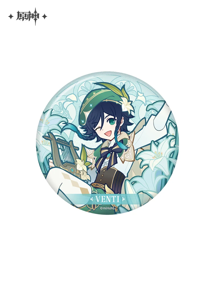 in Presale Genshin Impact Official Merch miHoYo Original Authentic Windblumes Breath Theme Series Badge Albedo Collei Eula