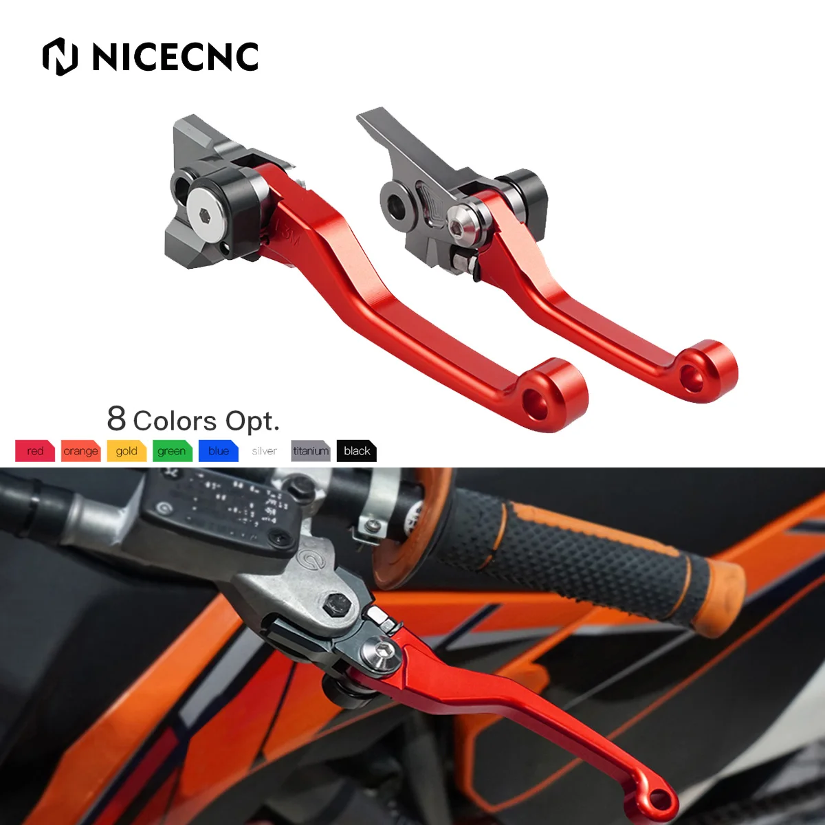 NICECNC For GasGas MC 125 MC 250 MC250F MCF 350 EX 250 EX 300 EXF 350 450 2021-2023 Brake Clutch Lever For KTM EXC 300 SXF 450