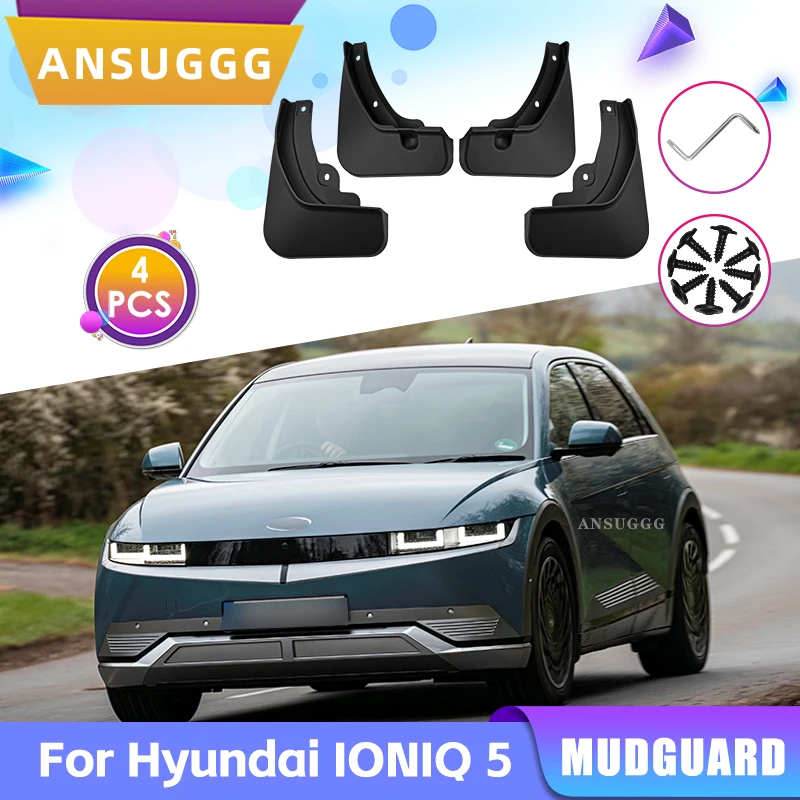 

Mudguard For Hyundai IONIQ 5 2020-2024 IONIQ5 Mud Flaps Splash Guards MudFlap Car Accessories Front Rear Wheels Fender 4Pcs