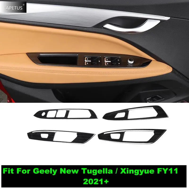 

Car Door Window Button Glass Lifting Switch Panel Cover Trim For Geely New Tugella / Xingyue FY11 2021 2022 2023 ABS Accessories