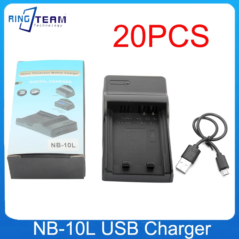 

20PCS/LOTS NB-10L USB Charger for Canon PowerShot SX40 HS SX50 HS G1X G15 SX40HS Digital Camera NB10L NB 10L Battery