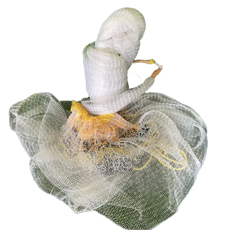Factory Direct Traditional Hand-Cast Nylon Thread Fishing Net PA Multifilament with Double Knot