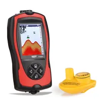 Lucky FF1108-1CW Portable Fish Finder Range 100M Depth 45M Wireless Sonar Depth Sounder Russian Menu Fish Finder Fishing