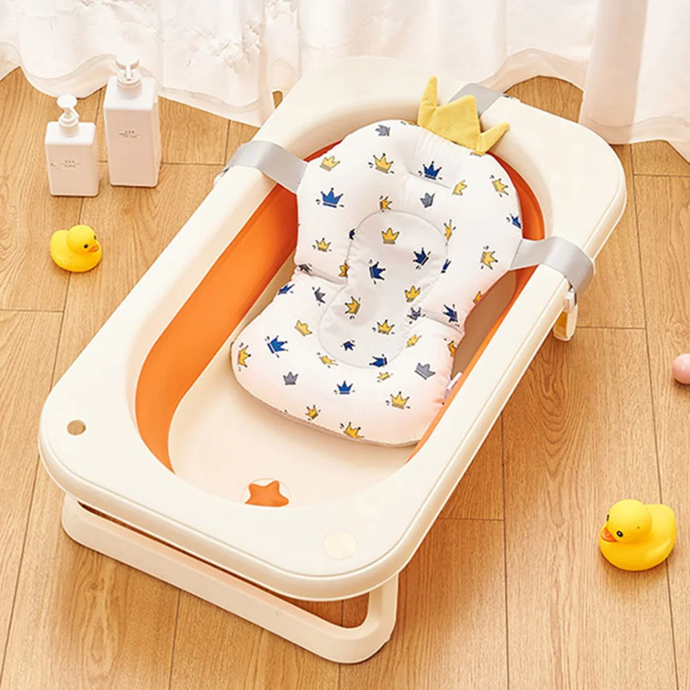 Chaise de bain, tapis pour bébé, siège pour bébé en bas âge, baignoire pour nouveau-né, tissu en maille nid d'abeille, Support pliable