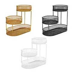 Fruit Basket Bowl Container Wrought Iron Fruit Stand Vegetables Storage Rack