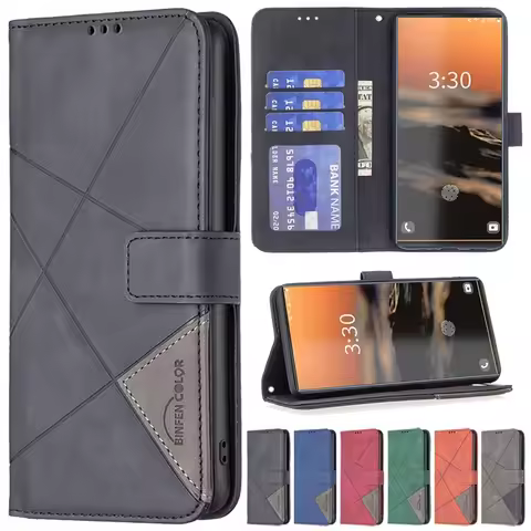 Wallte Hijab Prism Magnetic Flip Leather Case For Samsung Galaxy S25 Edge S24 Ultra S23 FE S22 S21 S20 Note 20 10 Plus Cover