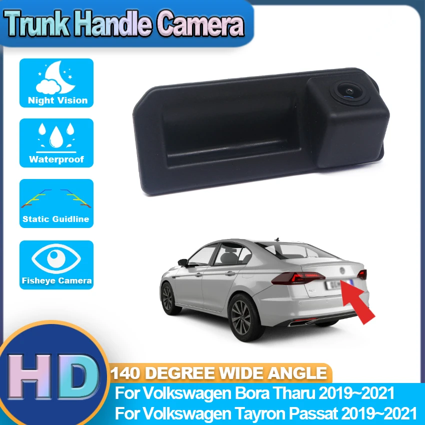 

Trunk Handle camera CCD HD Rear View Parking backup Camera ​For Volkswagen Bora Tharu Tayron Passat 2019 2020 2021