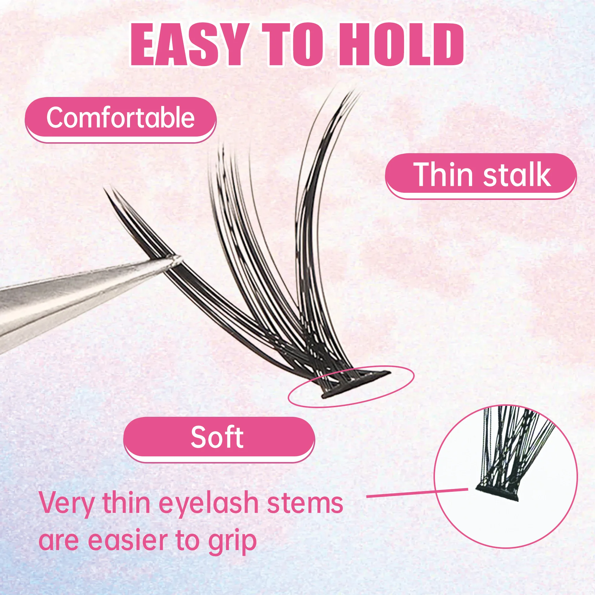 Eyelashes 200 PCS Clusters Lash Bond and Seal Makeup tools DIY Lashes Extension kit for gluing  Lashes Gluing Glue  Accessories