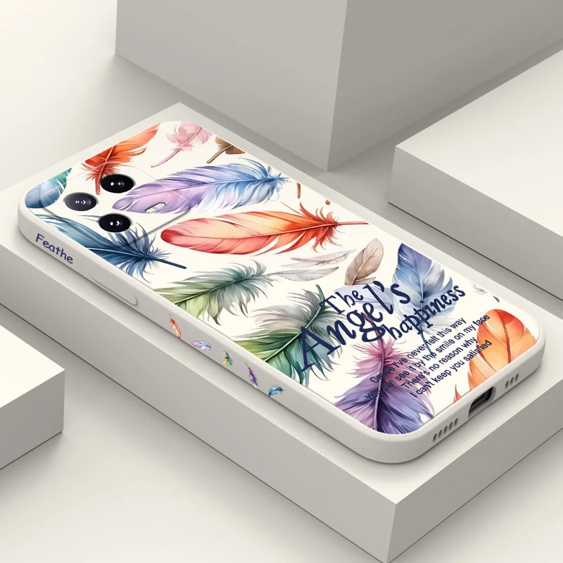 Funda de teléfono de Ángel colorida para Xiaomi Mi 15 14 14T 13 13T 12 12X 12T 12S 11 11T 10 10T 9 9T Pro Lite cubierta de silicona líquida