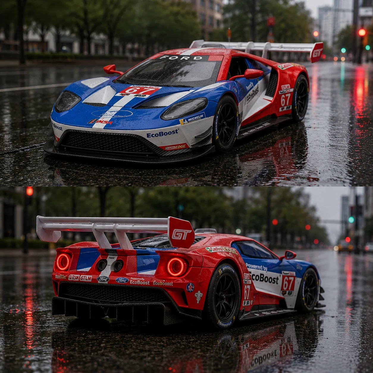

1:24 Scale Ford GT-MK Diecast Alloy Sports Car Model, Realistic Simulation Supercar, Desktop Ornament Collectible